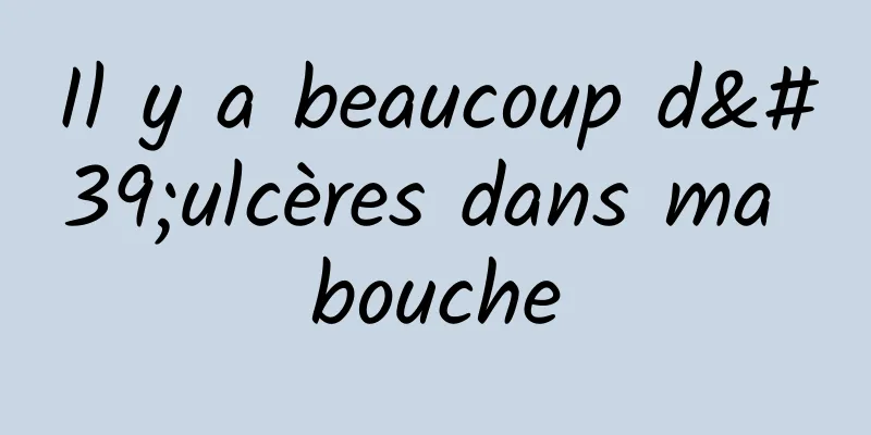 Il y a beaucoup d'ulcères dans ma bouche