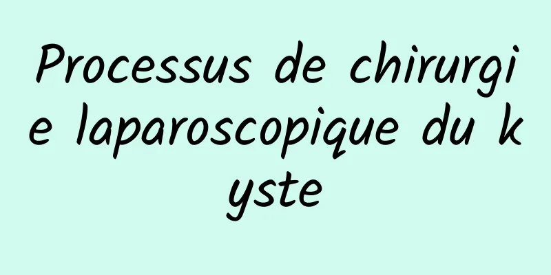 Processus de chirurgie laparoscopique du kyste