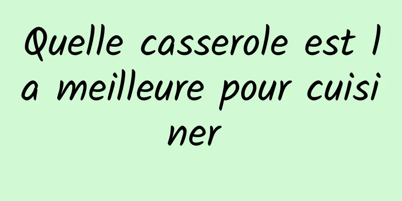 Quelle casserole est la meilleure pour cuisiner 