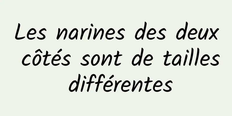 Les narines des deux côtés sont de tailles différentes