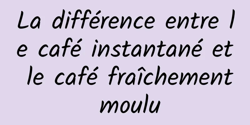 La différence entre le café instantané et le café fraîchement moulu