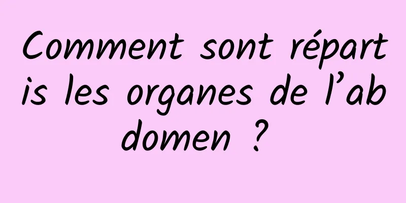 Comment sont répartis les organes de l’abdomen ? 