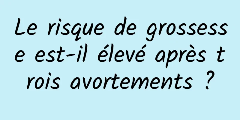 Le risque de grossesse est-il élevé après trois avortements ?