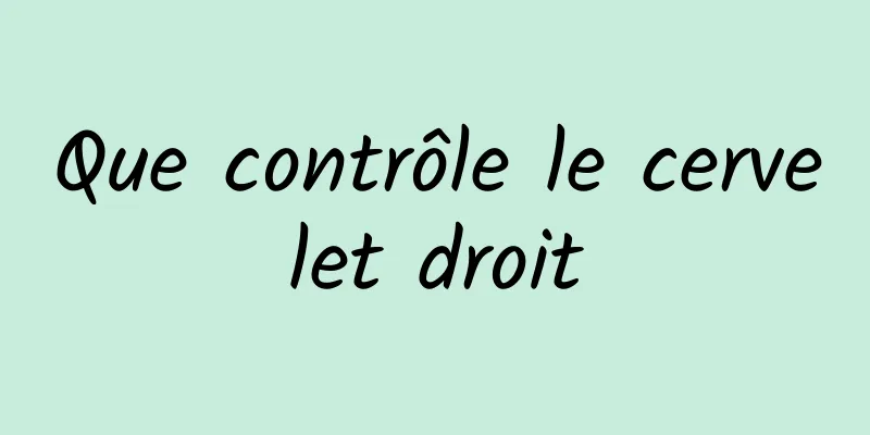 Que contrôle le cervelet droit