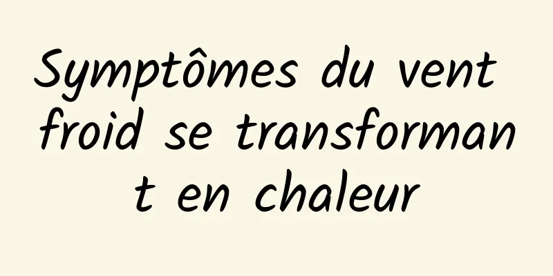 Symptômes du vent froid se transformant en chaleur