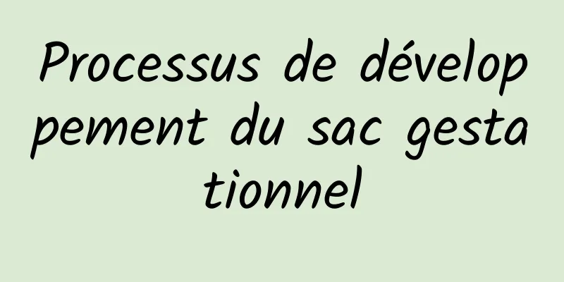 Processus de développement du sac gestationnel