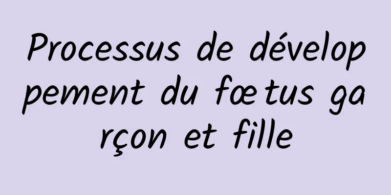 Processus de développement du fœtus garçon et fille