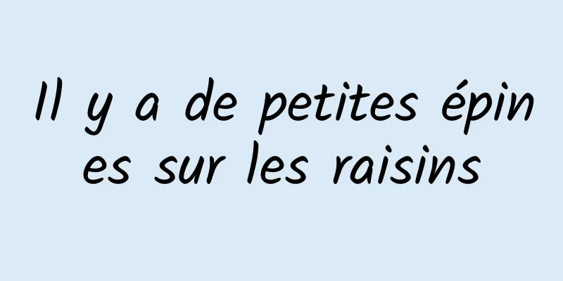 Il y a de petites épines sur les raisins