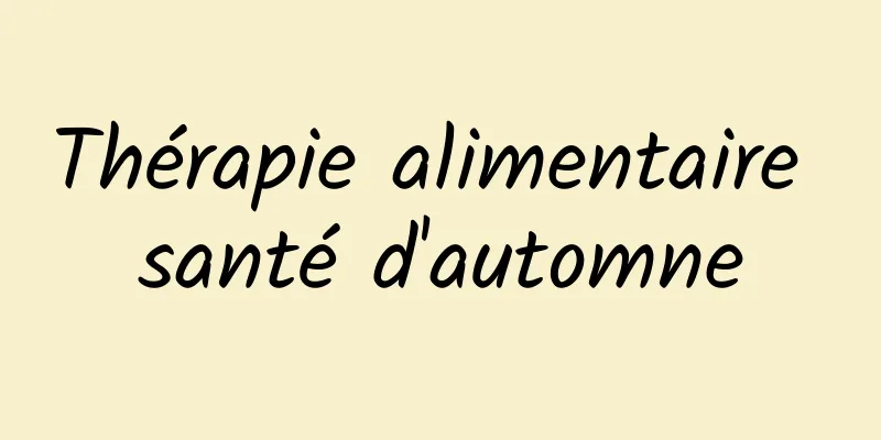 Thérapie alimentaire santé d'automne