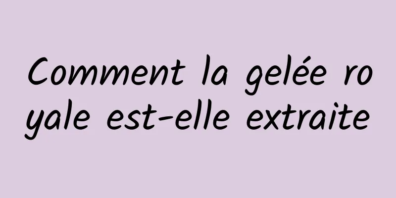 Comment la gelée royale est-elle extraite