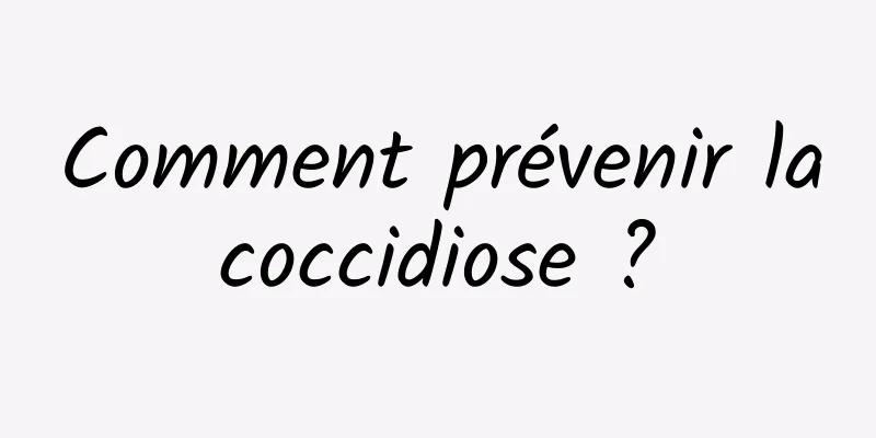 Comment prévenir la coccidiose ? 