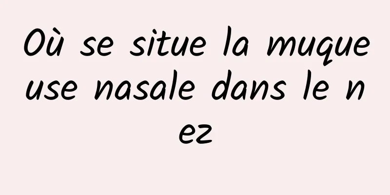 Où se situe la muqueuse nasale dans le nez