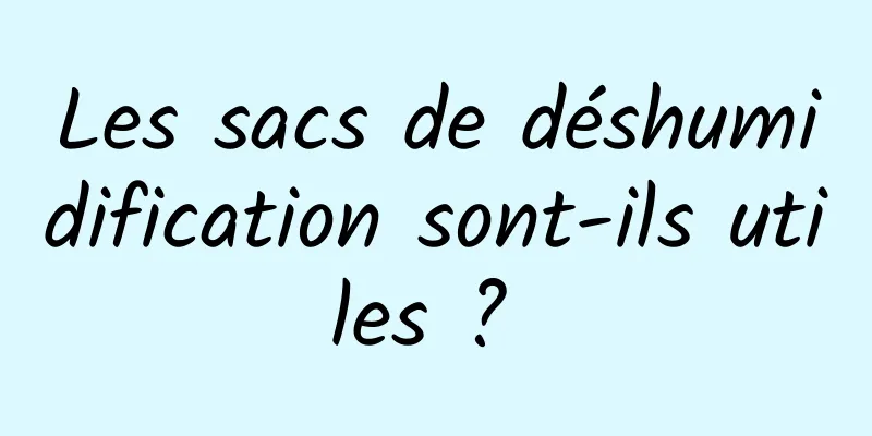 Les sacs de déshumidification sont-ils utiles ? 