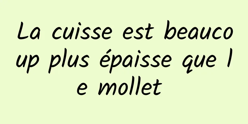 La cuisse est beaucoup plus épaisse que le mollet 