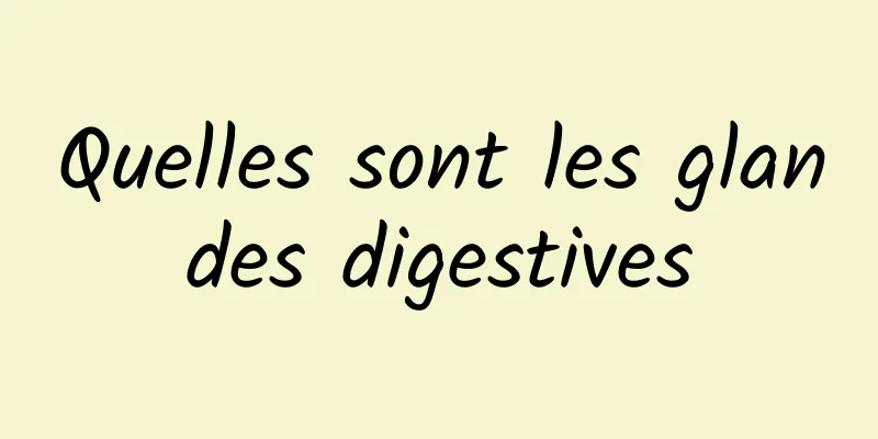 Quelles sont les glandes digestives