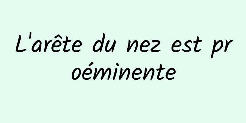 L'arête du nez est proéminente