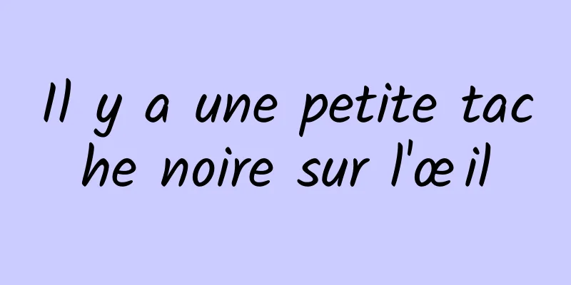 Il y a une petite tache noire sur l'œil