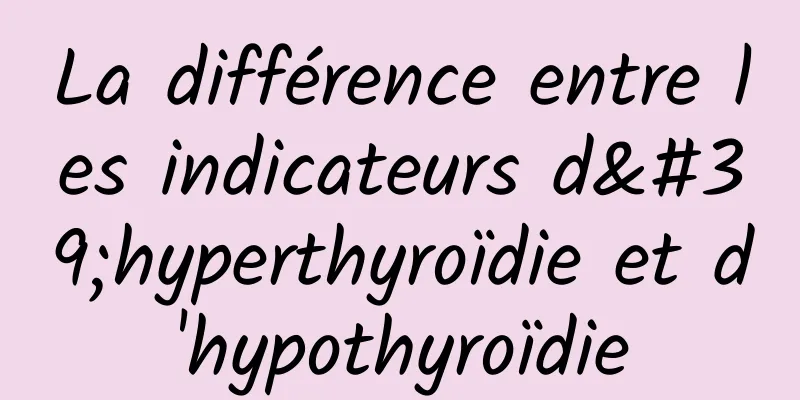 La différence entre les indicateurs d'hyperthyroïdie et d'hypothyroïdie