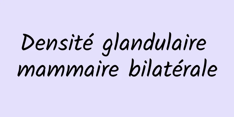 Densité glandulaire mammaire bilatérale