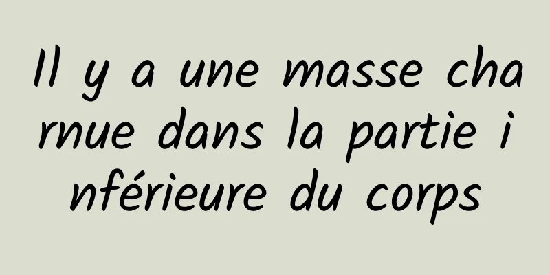 Il y a une masse charnue dans la partie inférieure du corps