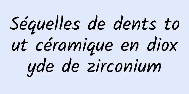 Séquelles de dents tout céramique en dioxyde de zirconium