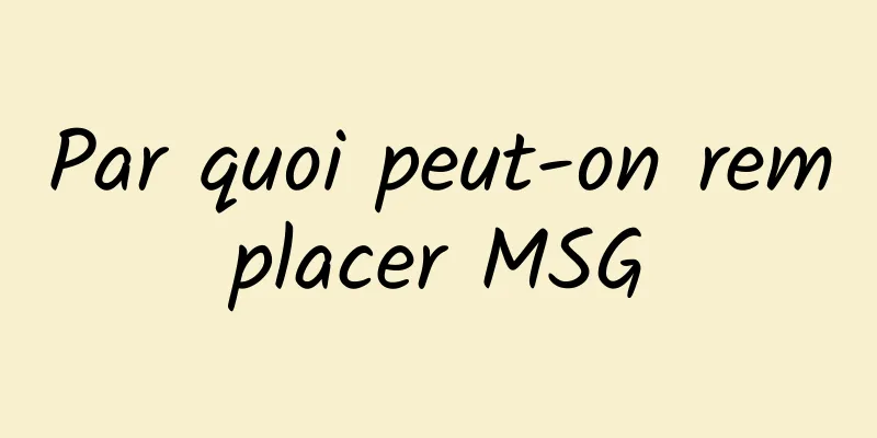 Par quoi peut-on remplacer MSG