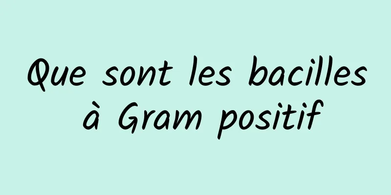 Que sont les bacilles à Gram positif