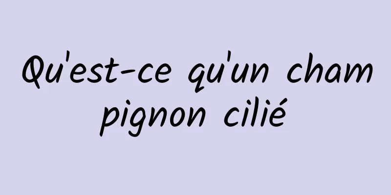 Qu'est-ce qu'un champignon cilié