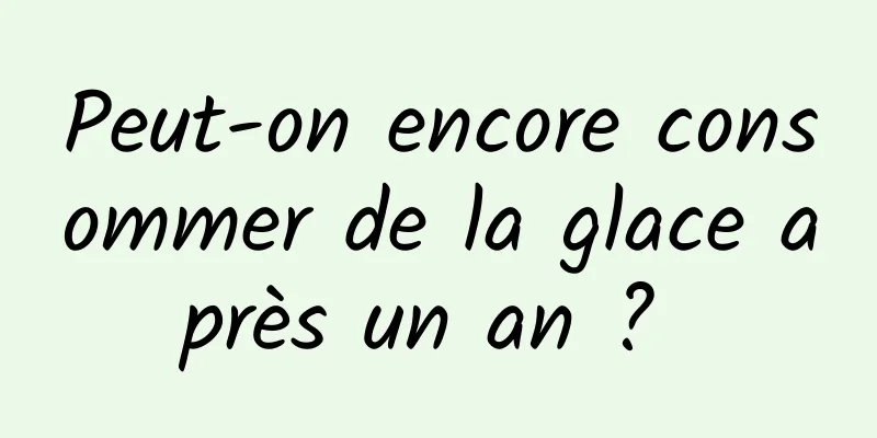 Peut-on encore consommer de la glace après un an ? 