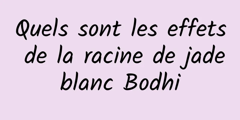 Quels sont les effets de la racine de jade blanc Bodhi 