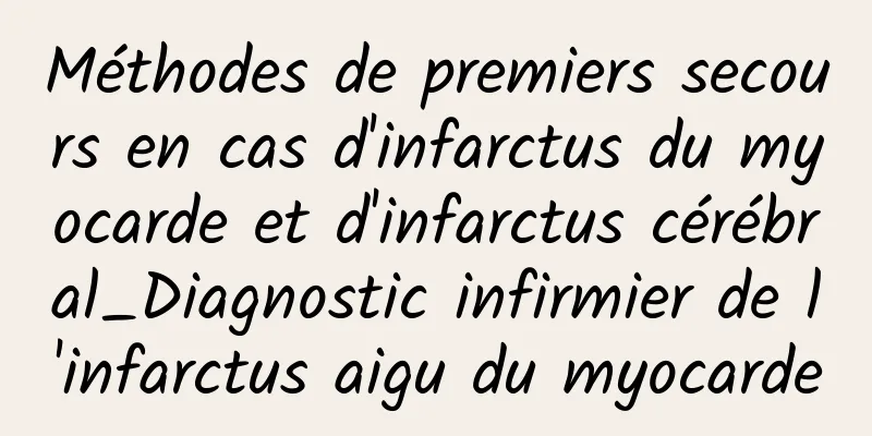 Méthodes de premiers secours en cas d'infarctus du myocarde et d'infarctus cérébral_Diagnostic infirmier de l'infarctus aigu du myocarde