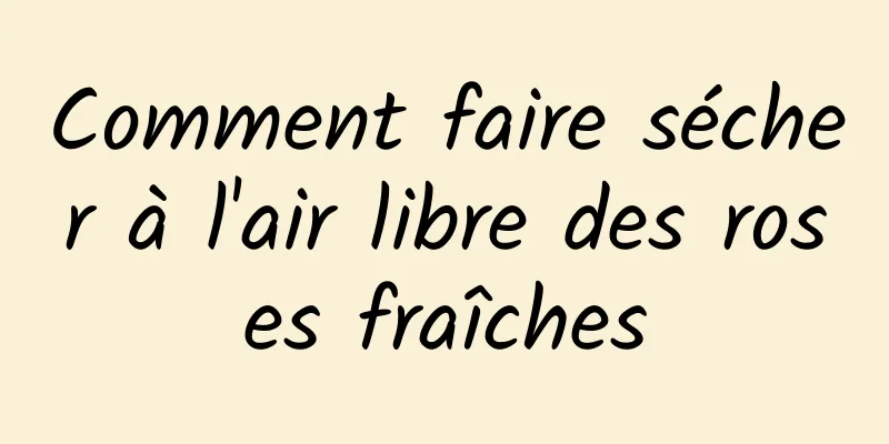 Comment faire sécher à l'air libre des roses fraîches