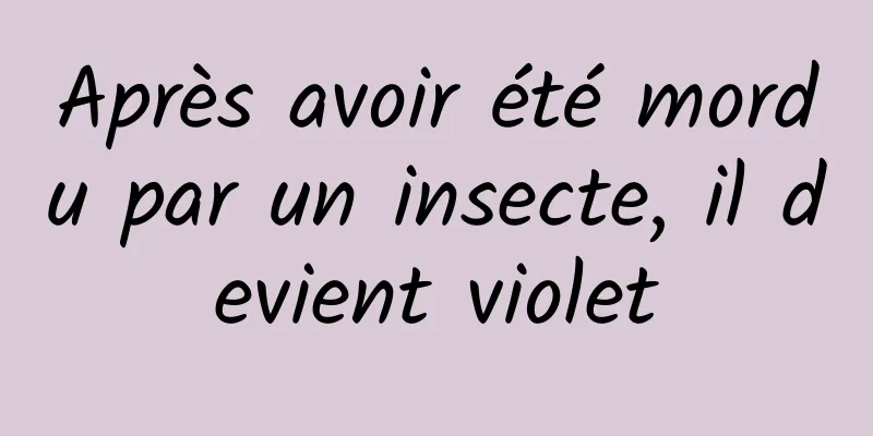 Après avoir été mordu par un insecte, il devient violet