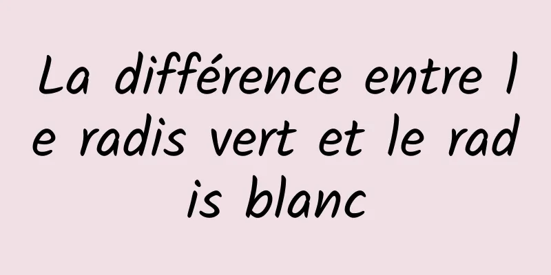 La différence entre le radis vert et le radis blanc