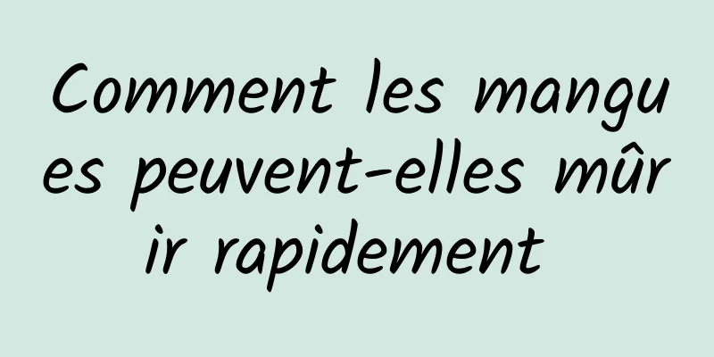 Comment les mangues peuvent-elles mûrir rapidement 