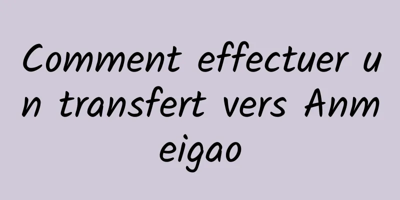 Comment effectuer un transfert vers Anmeigao