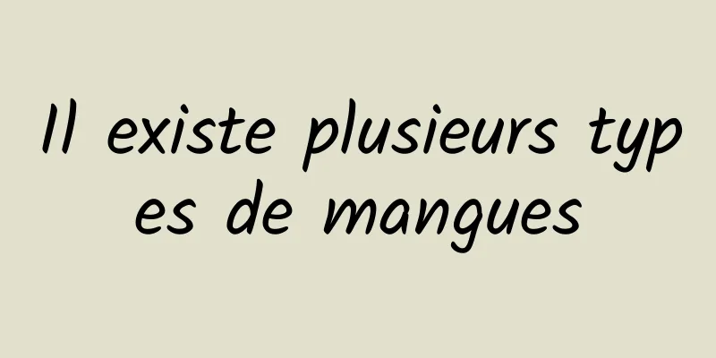 Il existe plusieurs types de mangues