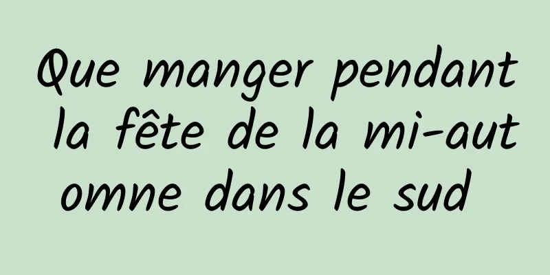 Que manger pendant la fête de la mi-automne dans le sud 
