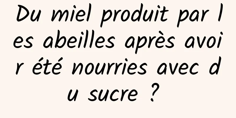 Du miel produit par les abeilles après avoir été nourries avec du sucre ? 