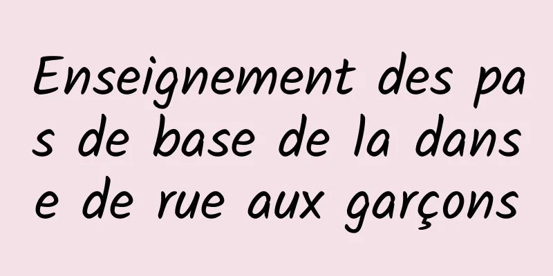 Enseignement des pas de base de la danse de rue aux garçons