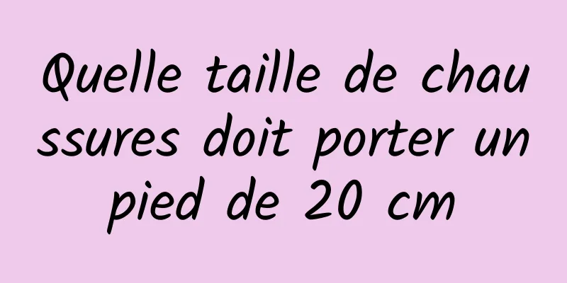 Quelle taille de chaussures doit porter un pied de 20 cm 