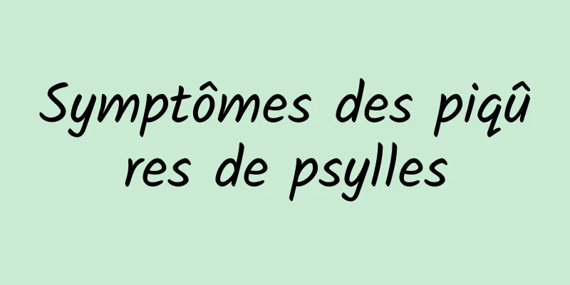 Symptômes des piqûres de psylles