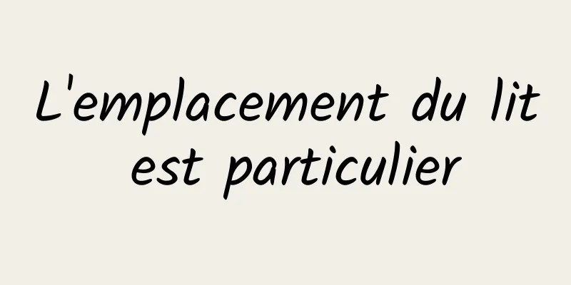 L'emplacement du lit est particulier