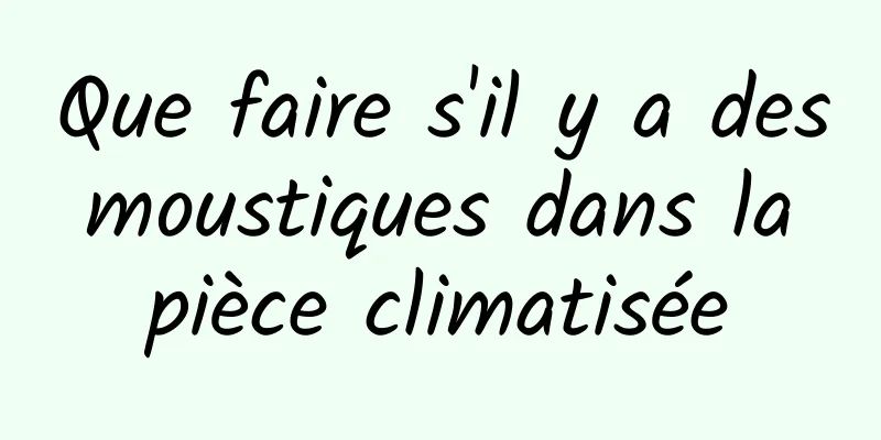 Que faire s'il y a des moustiques dans la pièce climatisée