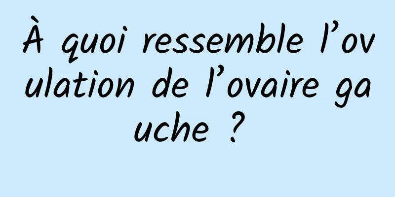 À quoi ressemble l’ovulation de l’ovaire gauche ? 