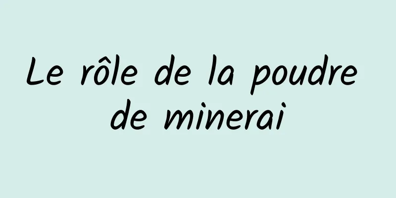 Le rôle de la poudre de minerai