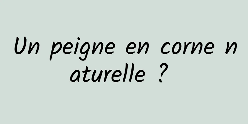 Un peigne en corne naturelle ? 