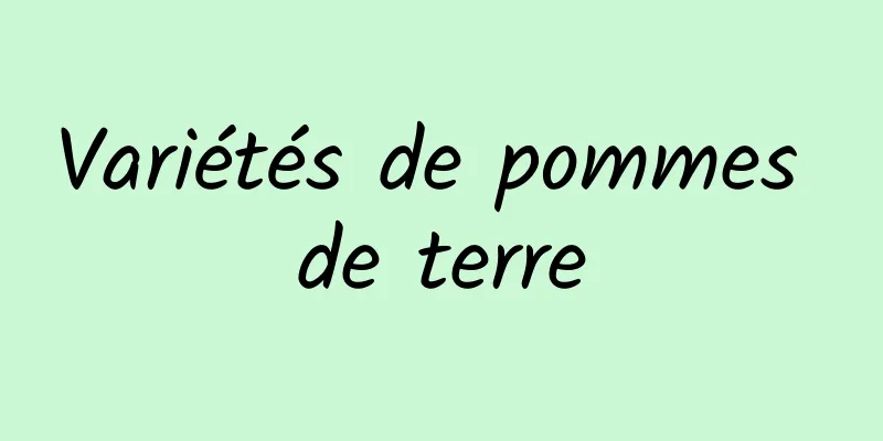 Variétés de pommes de terre