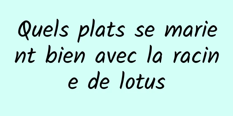 Quels plats se marient bien avec la racine de lotus