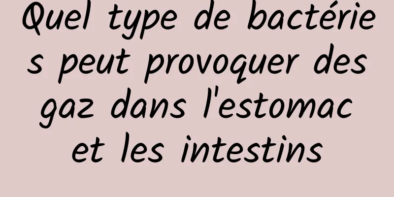 Quel type de bactéries peut provoquer des gaz dans l'estomac et les intestins